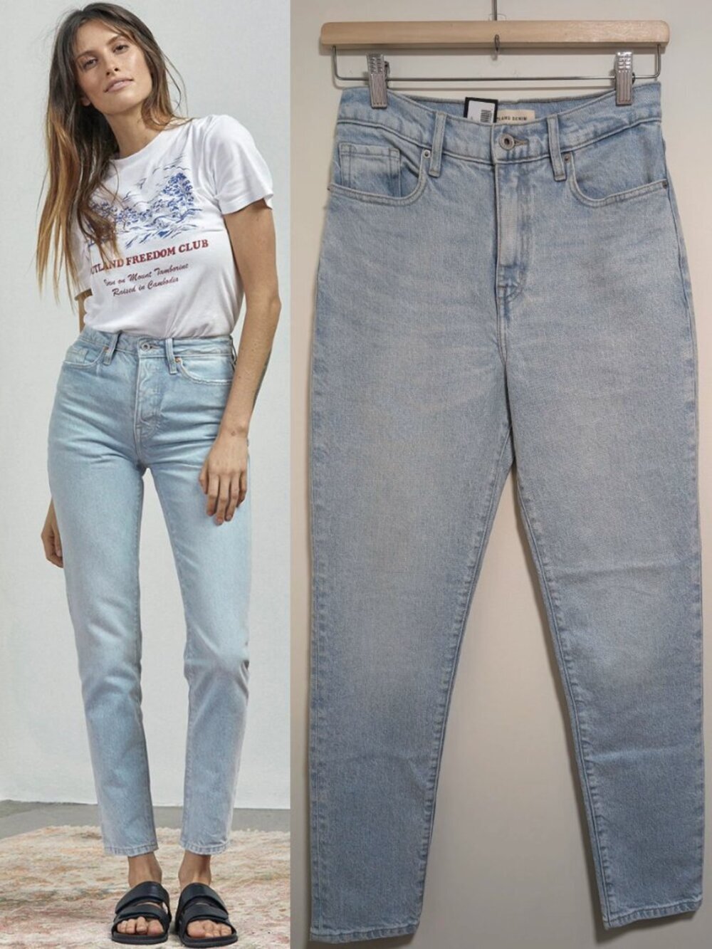 Outland Denim | Lucy High-Rise Relaxed Skinny Jeans in New Light